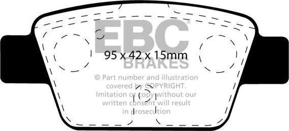 EBC Brakes DP1381 - Kit pastiglie freno, Freno a disco autozon.pro