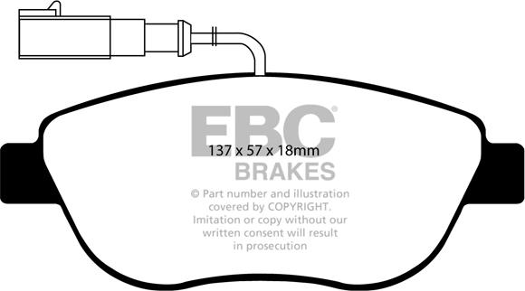 EBC Brakes DP1383/2 - Kit pastiglie freno, Freno a disco autozon.pro