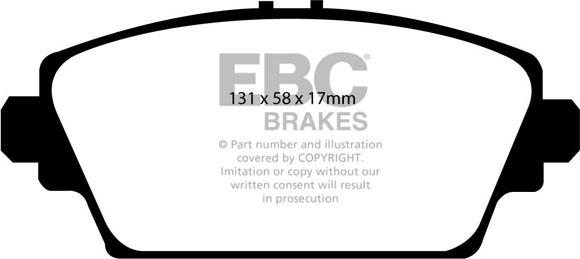 EBC Brakes DP1339 - Kit pastiglie freno, Freno a disco autozon.pro