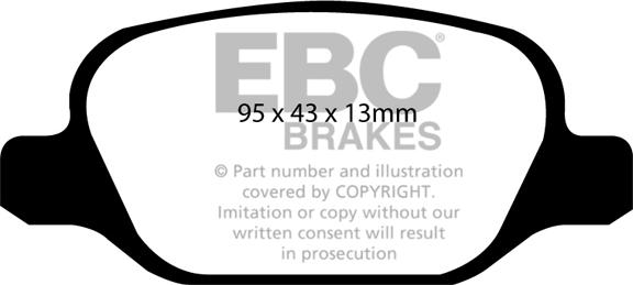 EBC Brakes DP1338 - Kit pastiglie freno, Freno a disco autozon.pro