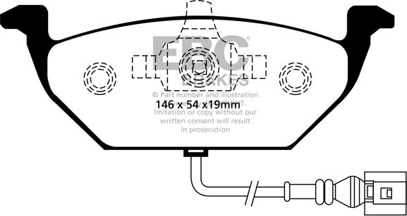 EBC Brakes DP1329 - Kit pastiglie freno, Freno a disco autozon.pro