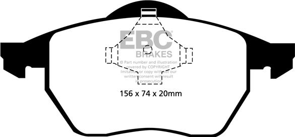 EBC Brakes DP21324 - Kit pastiglie freno, Freno a disco autozon.pro