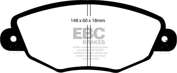 EBC Brakes DP1322 - Kit pastiglie freno, Freno a disco autozon.pro