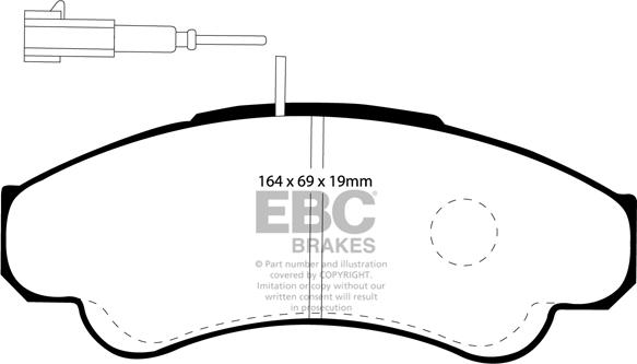 EBC Brakes DP1379 - Kit pastiglie freno, Freno a disco autozon.pro