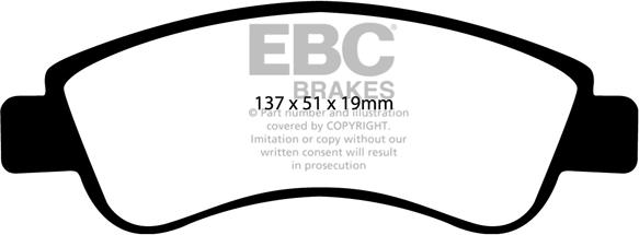 EBC Brakes DP1374 - Kit pastiglie freno, Freno a disco autozon.pro