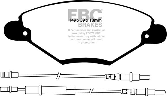 EBC Brakes DP1371 - Kit pastiglie freno, Freno a disco autozon.pro