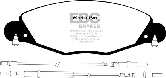 EBC Brakes DP1372 - Kit pastiglie freno, Freno a disco autozon.pro