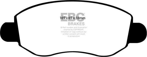 EBC Brakes DP1297 - Kit pastiglie freno, Freno a disco autozon.pro