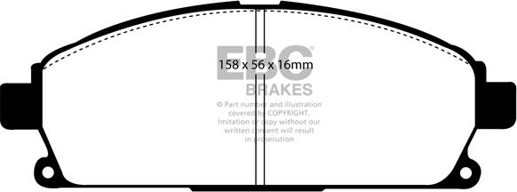 EBC Brakes DP41247R - Kit pastiglie freno, Freno a disco autozon.pro