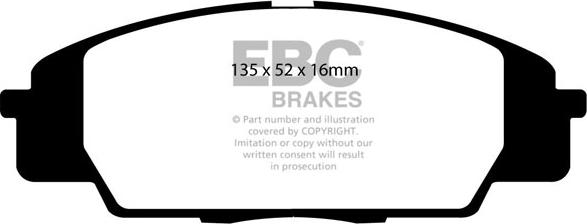 EBC Brakes DP81254RP1 - Kit pastiglie freno per elevate prestazioni autozon.pro