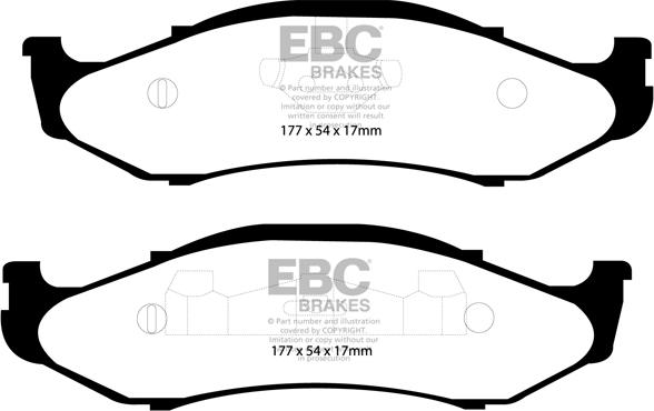 EBC Brakes DP61255 - Kit pastiglie freno, Freno a disco autozon.pro