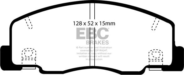 EBC Brakes DP1204 - Kit pastiglie freno, Freno a disco autozon.pro