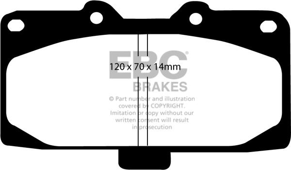 EBC Brakes DP81200RP1 - Kit pastiglie freno per elevate prestazioni autozon.pro