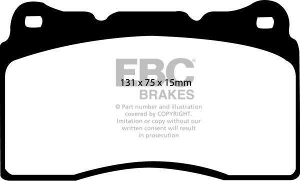 EBC Brakes DP81210RP1 - Kit pastiglie freno per elevate prestazioni autozon.pro