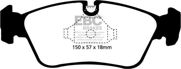 EBC Brakes DP81211RP1 - Kit pastiglie freno per elevate prestazioni autozon.pro