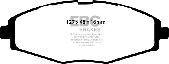 EBC Brakes DP1212 - Kit pastiglie freno, Freno a disco autozon.pro