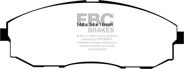 EBC Brakes DP1281 - Kit pastiglie freno, Freno a disco autozon.pro