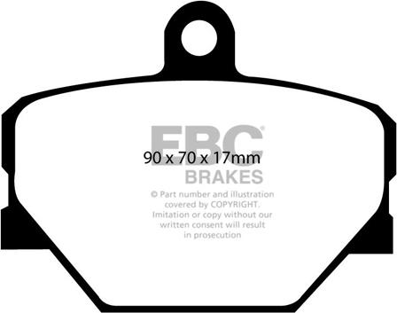 EBC Brakes DP1287 - Kit pastiglie freno, Freno a disco autozon.pro