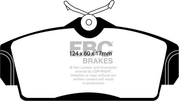 EBC Brakes DP1238 - Kit pastiglie freno, Freno a disco autozon.pro