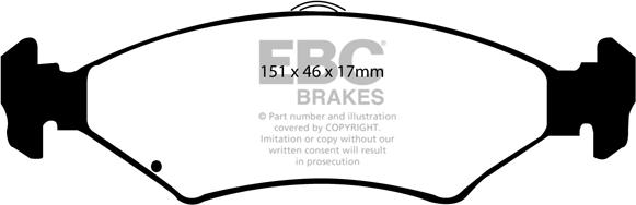 EBC Brakes DP1237 - Kit pastiglie freno, Freno a disco autozon.pro