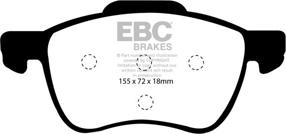 EBC Brakes DP1229 - Kit pastiglie freno, Freno a disco autozon.pro