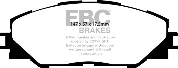 EBC Brakes DP1792 - Kit pastiglie freno, Freno a disco autozon.pro