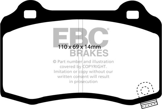 EBC Brakes DP41788R - Kit pastiglie freno, Freno a disco autozon.pro