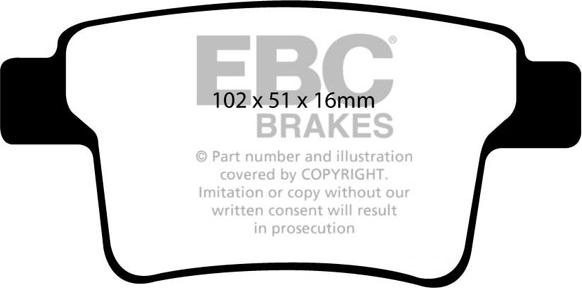 EBC Brakes DP1731 - Kit pastiglie freno, Freno a disco autozon.pro