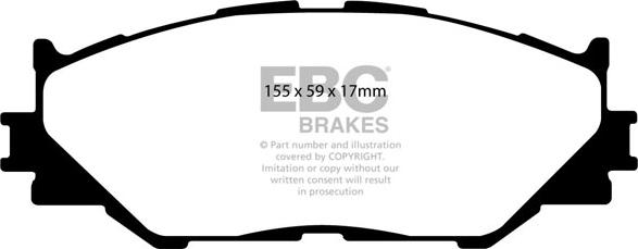 EBC Brakes DP1772 - Kit pastiglie freno, Freno a disco autozon.pro