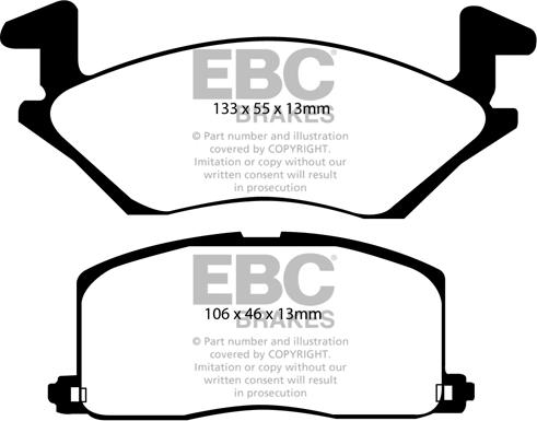 EBC Brakes DP879 - Kit pastiglie freno, Freno a disco autozon.pro