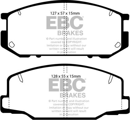 EBC Brakes DP877 - Kit pastiglie freno, Freno a disco autozon.pro