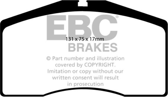 EBC Brakes DP9997 - Kit pastiglie freno, Freno a disco autozon.pro