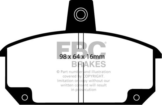 EBC Brakes DP354 - Kit pastiglie freno, Freno a disco autozon.pro