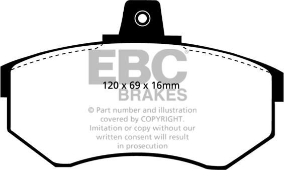 EBC Brakes DP3692 - Kit pastiglie freno, Freno a disco autozon.pro