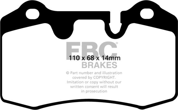 EBC Brakes DP31909C - Kit pastiglie freno, Freno a disco autozon.pro