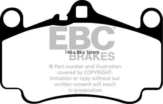 EBC Brakes DP81515RP1 - Kit pastiglie freno per elevate prestazioni autozon.pro