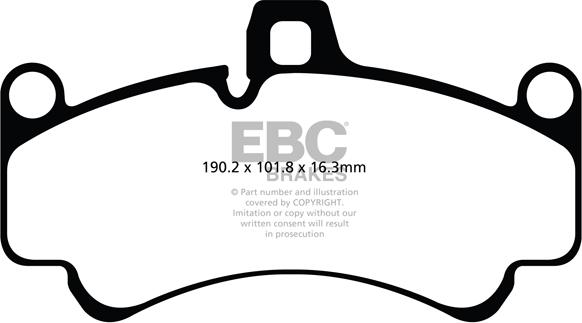 EBC Brakes DP51516NDX - Kit pastiglie freno, Freno a disco autozon.pro