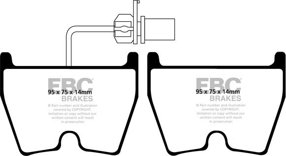 EBC Brakes DP81513RP1 - Kit pastiglie freno per elevate prestazioni autozon.pro