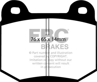 EBC Brakes DP31538C - Kit pastiglie freno, Freno a disco autozon.pro