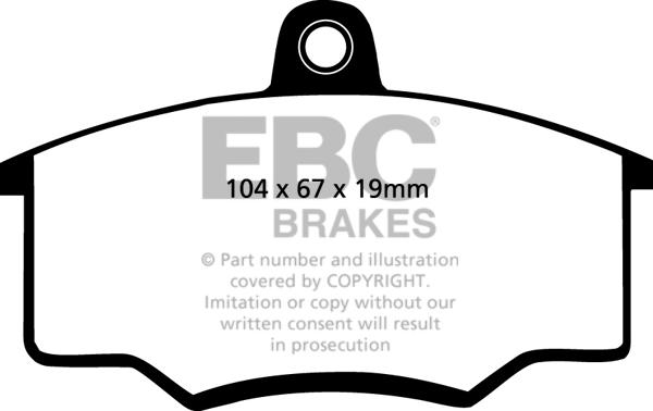 EBC Brakes DP310 - Kit pastiglie freno, Freno a disco autozon.pro