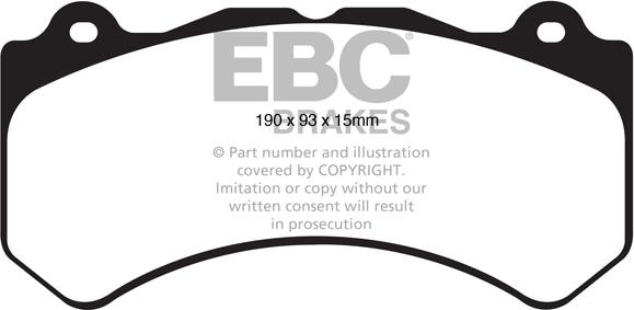 EBC Brakes DP41853R - Kit pastiglie freno, Freno a disco autozon.pro