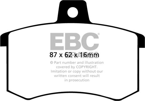 EBC Brakes DP3370C - Kit pastiglie freno, Freno a disco autozon.pro