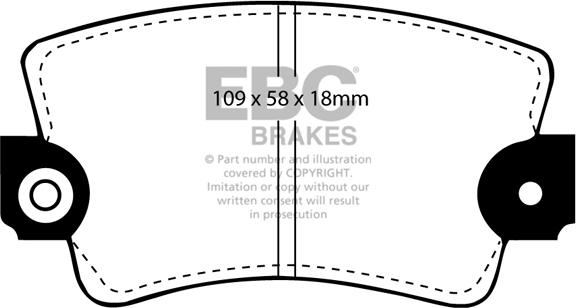 EBC Brakes DP324 - Kit pastiglie freno, Freno a disco autozon.pro