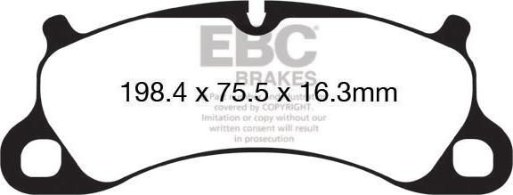 EBC Brakes DP82144RP1 - Kit pastiglie freno per elevate prestazioni autozon.pro