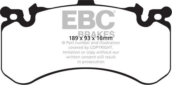 EBC Brakes DP42158R - Kit pastiglie freno, Freno a disco autozon.pro