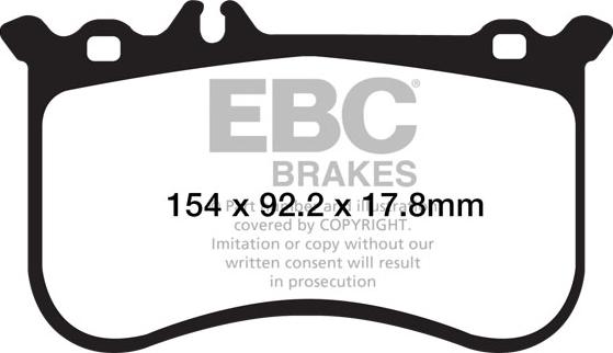 EBC Brakes DP32138C - Kit pastiglie freno, Freno a disco autozon.pro