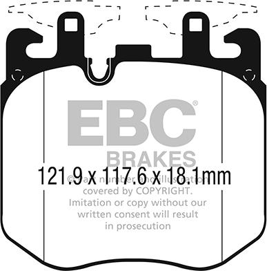 EBC Brakes DP42304R - Kit pastiglie freno, Freno a disco autozon.pro