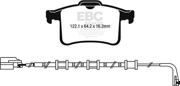 EBC Brakes DP32244C - Kit pastiglie freno, Freno a disco autozon.pro