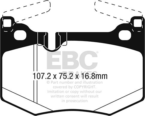 EBC Brakes DP42261R - Kit pastiglie freno, Freno a disco autozon.pro