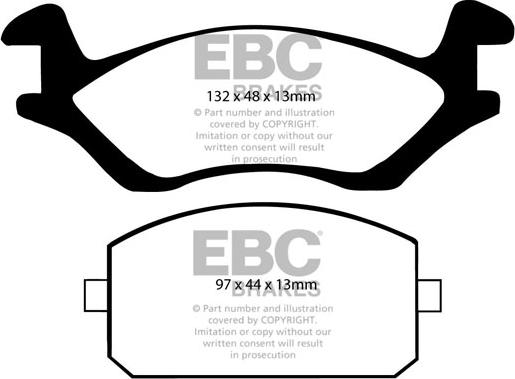 EBC Brakes DP322 - Kit pastiglie freno, Freno a disco autozon.pro